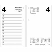 At-A-Glance Loose-Leaf Desk Calendar Refill, Daily, 12 Months, January 2026–December 2026, 3 1/2" x 6", 2-Ring, White/Black, 1 Each