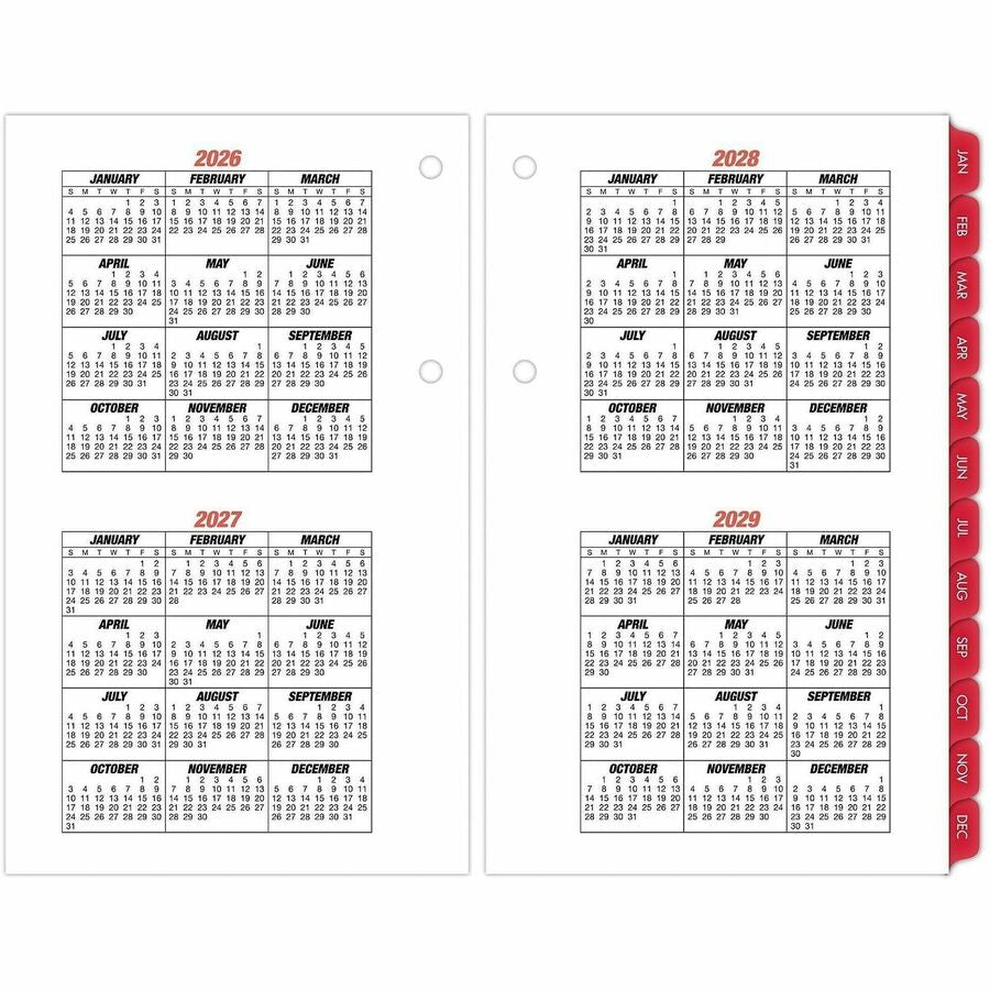 At-A-Glance Burkhart's Day Counter Loose-Leaf Desk Calendar Refill