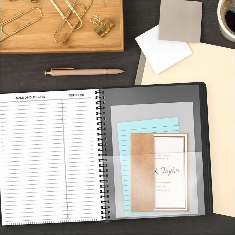 At-A-Glance Planner - Monthly - 1 Year - January 2026 to December 2026 - 1 Month Single Page Layout - 6 7/8" x 8 3/4" Sheet Size - Black Cover - Phone Directory, Perforated - 1 Each