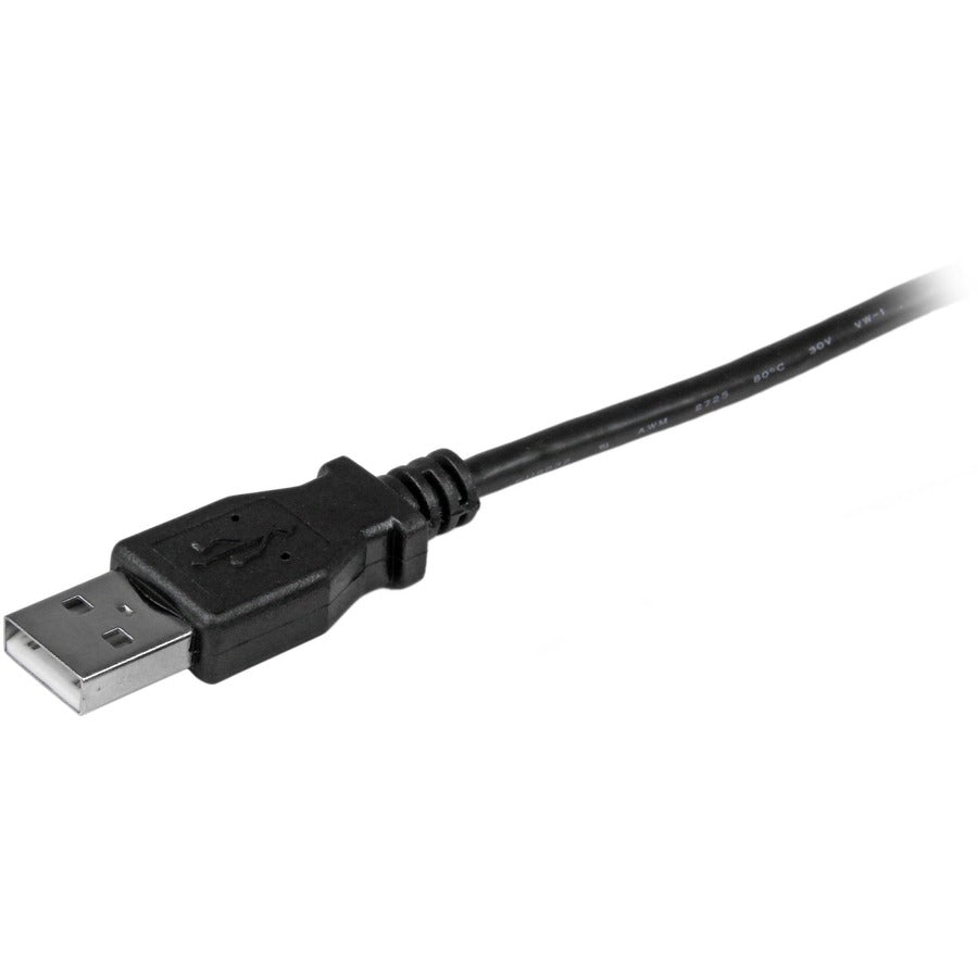 StarTech.com 3 ft Micro USB Cable A to Left Angle Micro B, USB 2.0 Type A Male to Micro USB Type B Male, 480 Mbps, Nickel Plated, 28 AWG, Black, 1 Each