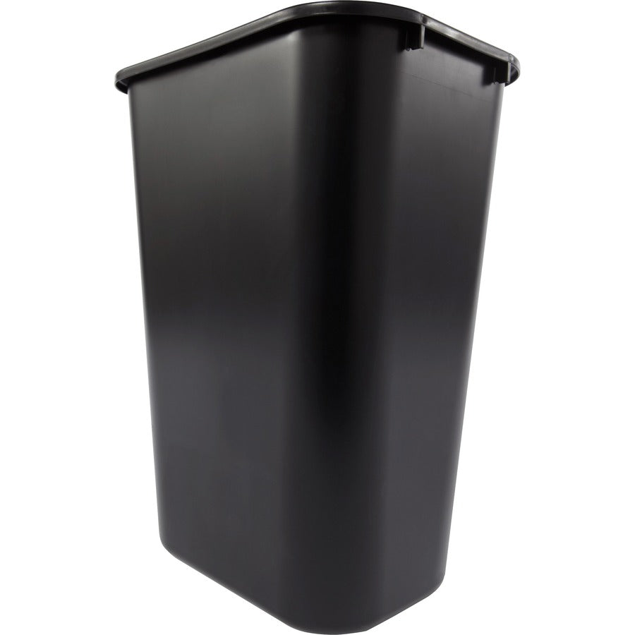 Rubbermaid Commercial 41 QT Large Deskside Wastebasket - 10.25 gal Capacity - Rectangular - Durable, Dent Resistant, Rust Resistant, Easy to Clean - 20" Height x 11.3" Width x 15.3" Depth - Plastic - Black - 1 Each