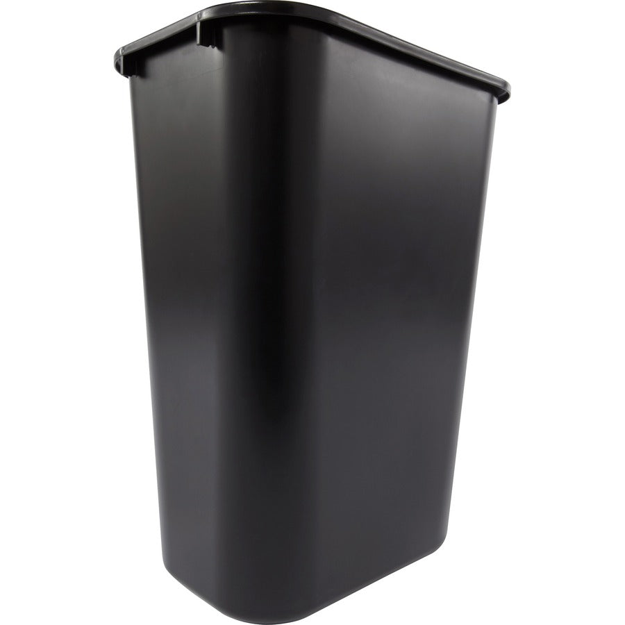 Rubbermaid Commercial 41 QT Large Deskside Wastebasket - 10.25 gal Capacity - Rectangular - Durable, Dent Resistant, Rust Resistant, Easy to Clean - 20" Height x 11.3" Width x 15.3" Depth - Plastic - Black - 1 Each