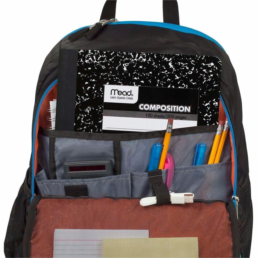 Mead Composition Book - Sewn - 7 1/2" x 9 3/4" Sheet Size - White Paper - Black Marble Cover - 1 Each