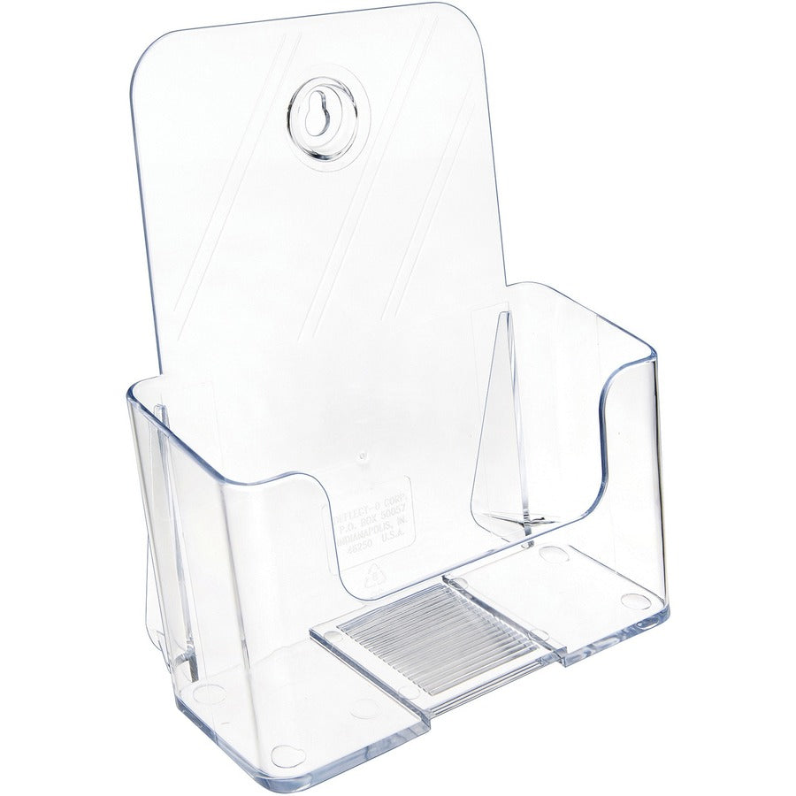 Deflecto Single Compartment DocuHolder - 1 Compartment(s) - 7.75" Height x 6.50" Width x 3.75" Depth - Desktop - Booklet Size - Clear - Plastic - 1 Each