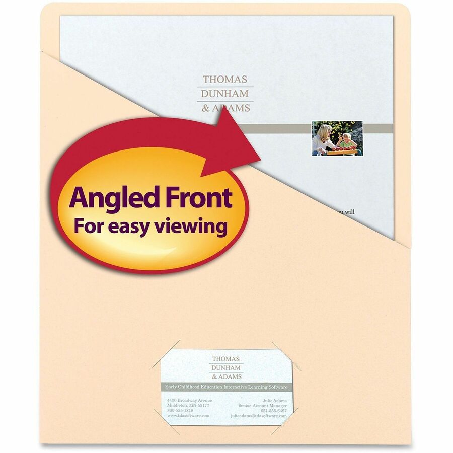 Smead Letter Recycled File Jacket - 8 1/2" x 11" - 11 pt. - Manila - 10% Recycled - 25 / Pack