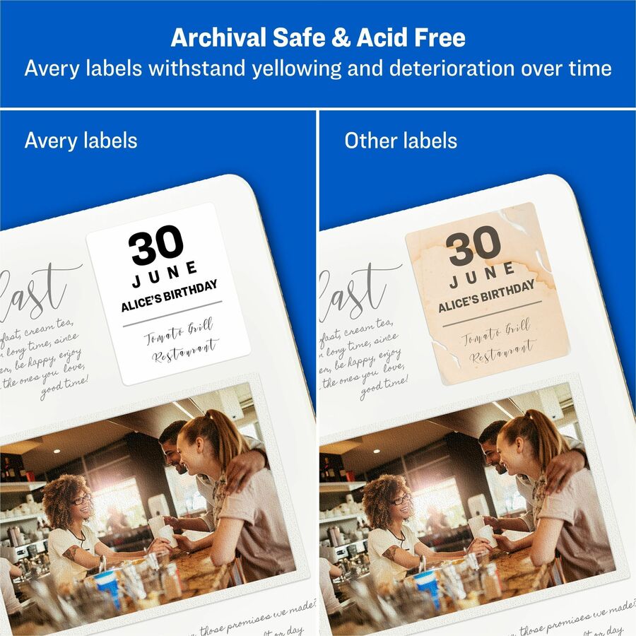Avery&reg; Laser Inkjet Printer Permanent ID Labels - 2" Width x 2 5/8" Length - Permanent Adhesive - Rectangle - Inkjet, Laser - White - Paper - 15 / Sheet - 15 Total Sheets - 225 Total Label(s) - 225 / Pack