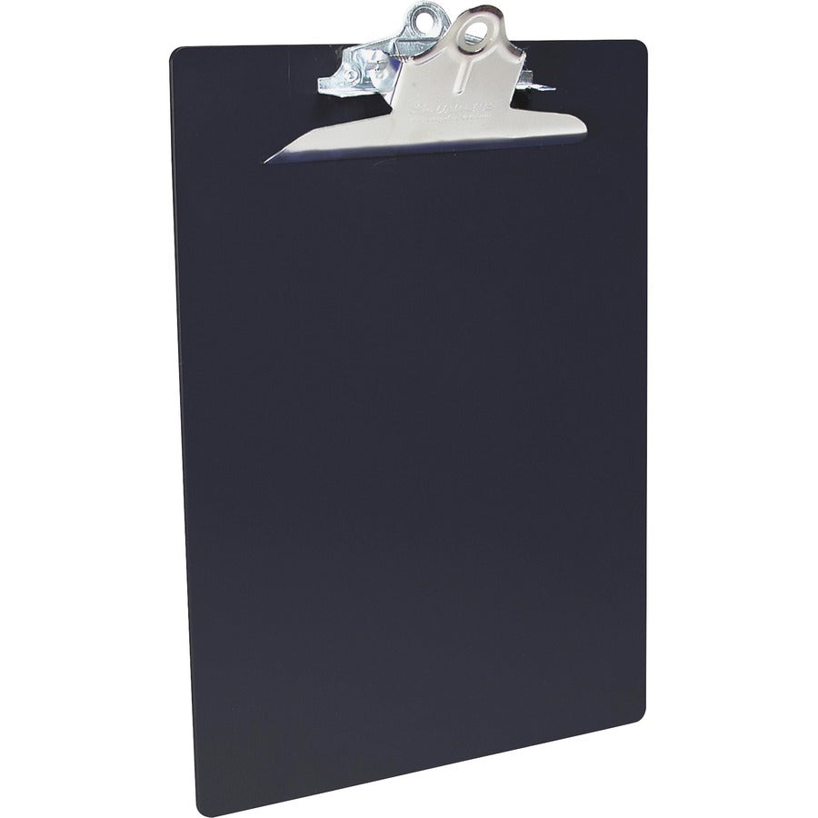 Saunders Recycled Plastic Clipboards - 1" Clip Capacity - 8 1/2" x 11" Sheet Size - Plastic - Black - 1 Each