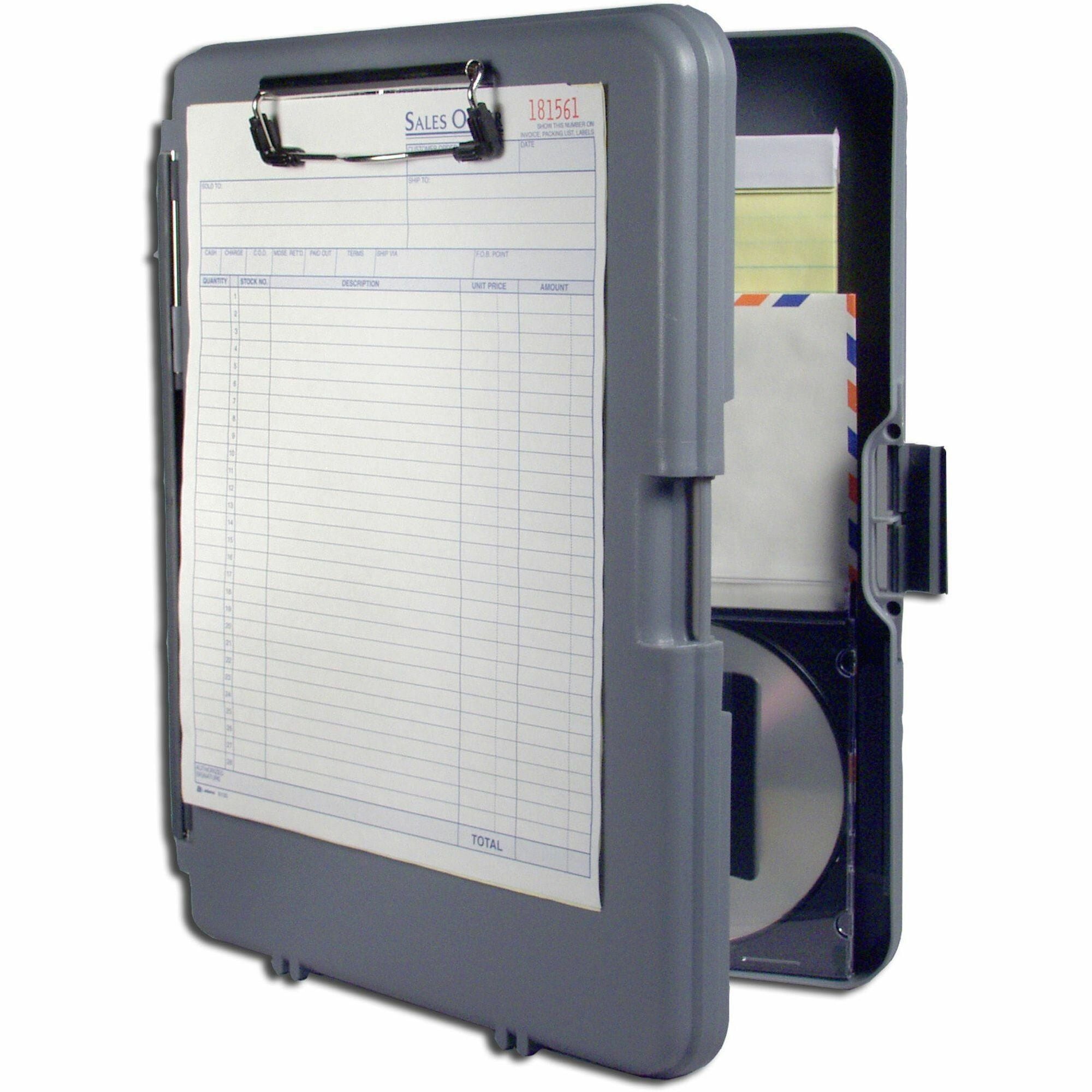 0.50" Clip Capacity - Polypropylene - Gray, Charcoal - 1 Each