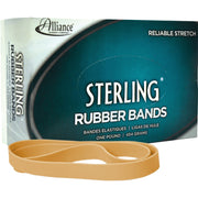 Alliance Rubber Sterling Rubber Bands - Size: #105 - 5" Length x 625 mil Thickness - Durable, Elastic - Natural Crepe - 70 / Box