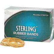 Alliance Rubber Sterling Rubber Bands - Size: #18 - 3" Length x 0.1" Width - Durable, Elastic - Natural Crepe - 1 Box