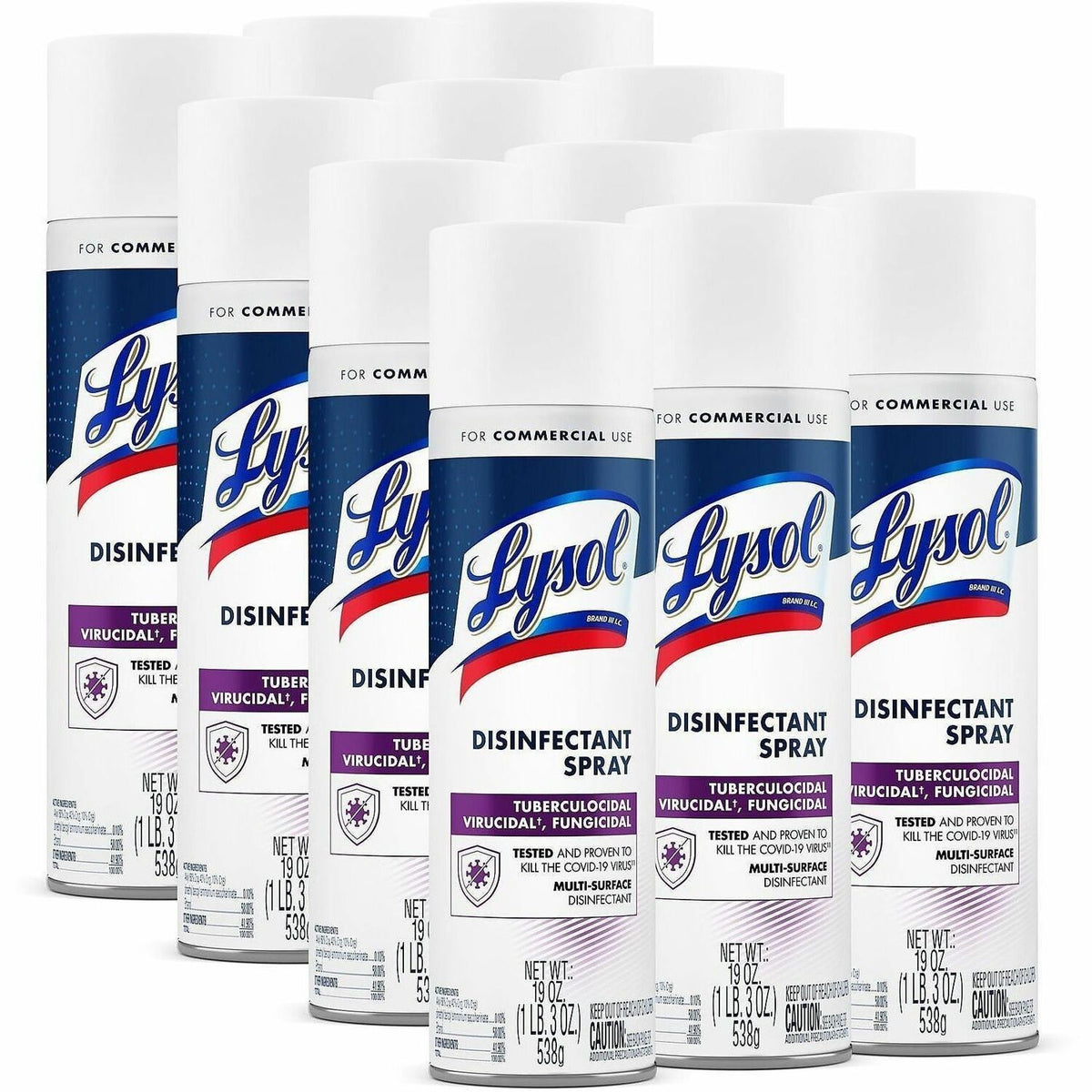 Lysol I.C. Disinfectant Spray, Aerosol, Clear, 19 fl oz, 12/Carton