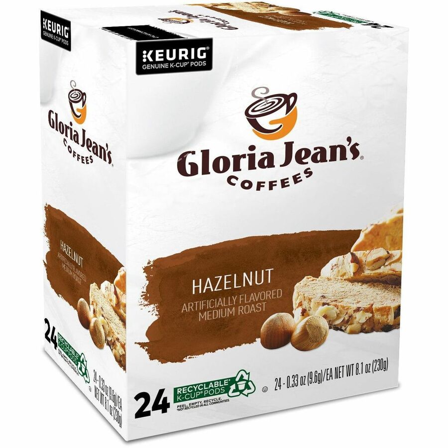 Compatible with Keurig Brewer - Regular - Medium - K-Cup, Pod - Hazelnut - Kosher - 24 / Box