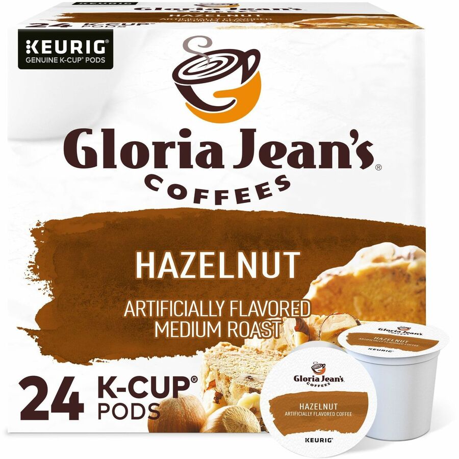 Compatible with Keurig Brewer - Regular - Medium - K-Cup, Pod - Hazelnut - Kosher - 24 / Box