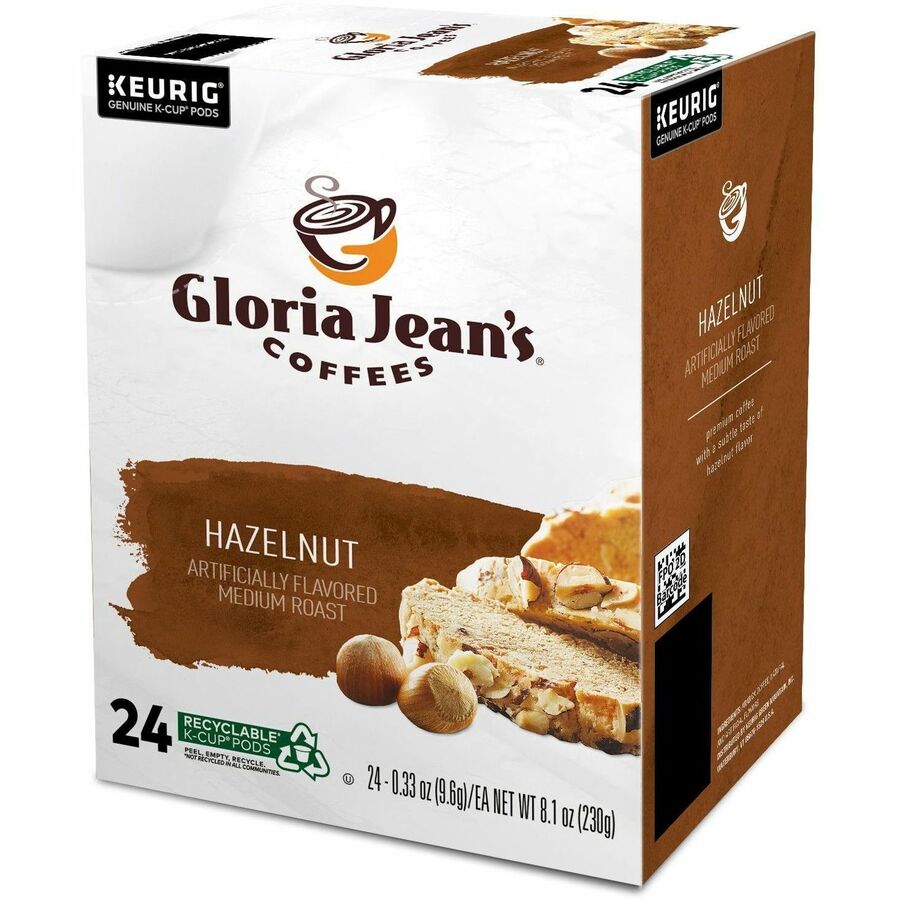 Compatible with Keurig Brewer - Regular - Medium - K-Cup, Pod - Hazelnut - Kosher - 24 / Box