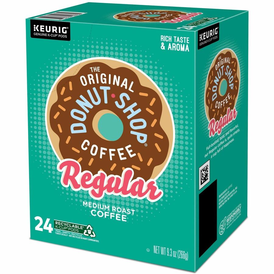 Compatible with Keurig Brewer - Regular - Medium - 0.4 oz - K-Cup, Pod - Donut Shop Blend - Kosher - 24 / Box