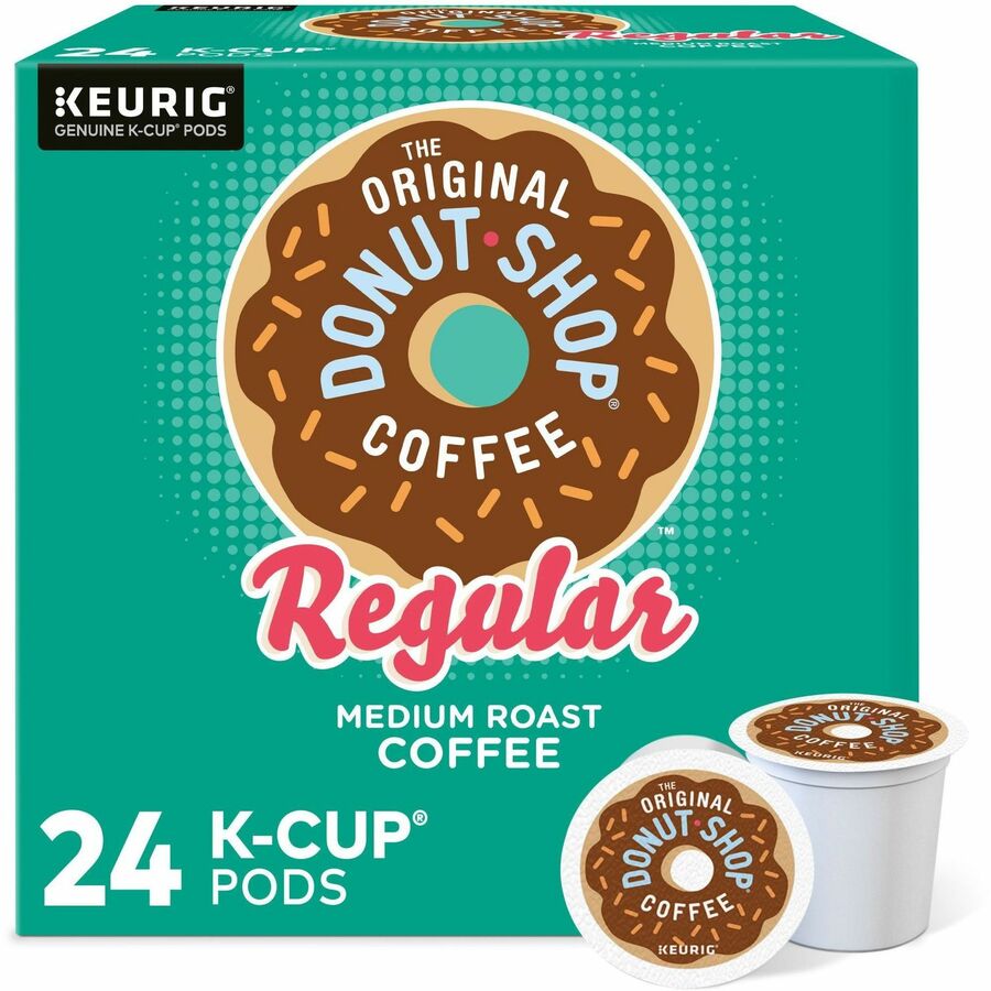 Compatible with Keurig Brewer - Regular - Medium - 0.4 oz - K-Cup, Pod - Donut Shop Blend - Kosher - 24 / Box
