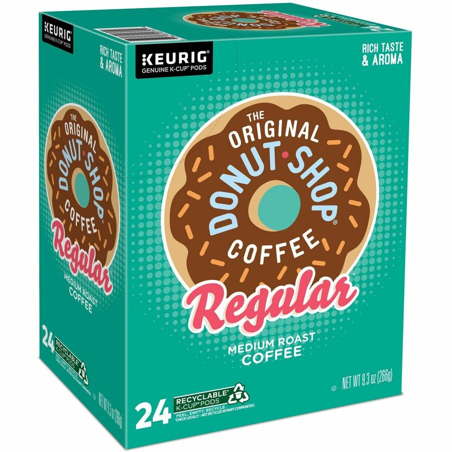 Compatible with Keurig Brewer - Regular - Medium - 0.4 oz - K-Cup, Pod - Donut Shop Blend - Kosher - 24 / Box