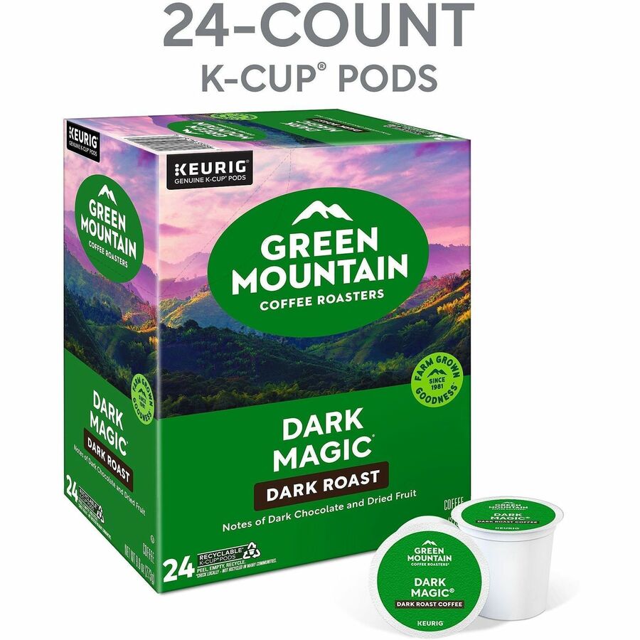 Green Mountain Coffee Roasters&reg; K-Cup Dark Magic Coffee - Compatible with Keurig Brewer - Regular - Dark - K-Cup - 24 / Box