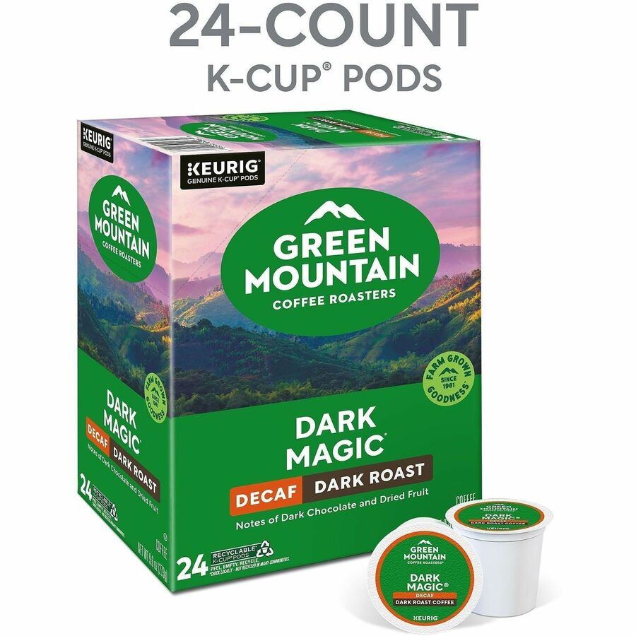 Compatible with Keurig Brewer - Full/Extra Dark/Extra Bold - K-Cup - Decaffeinated - 24 / Box