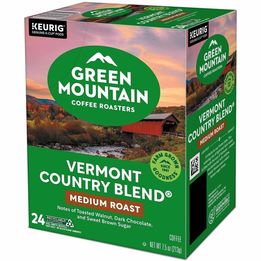 Green Mountain Coffee Roasters&reg; K-Cup, Pod Coffee - Compatible with Keurig Brewer - Regular - Medium - K-Cup, Pod - Kosher - 24 / Box