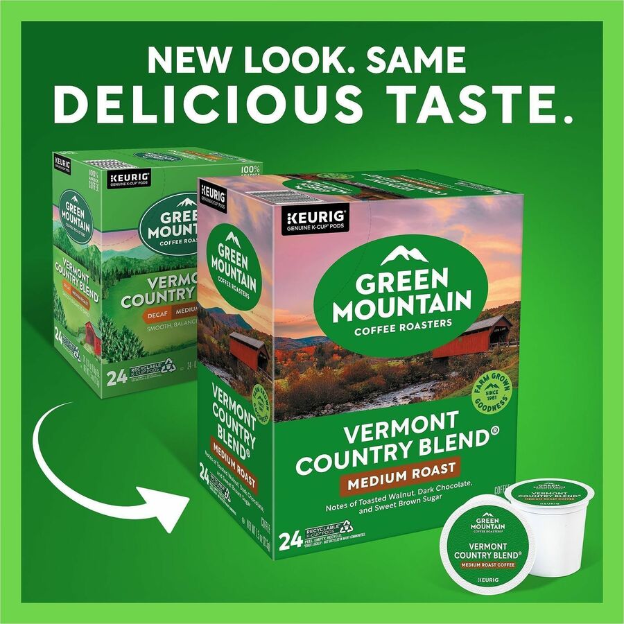 Green Mountain Coffee Roasters&reg; K-Cup, Pod Coffee - Compatible with Keurig Brewer - Regular - Medium - K-Cup, Pod - Kosher - 24 / Box