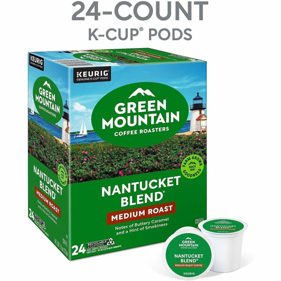 Green Mountain Coffee Roasters&reg; K-Cup Nantucket Blend Coffee - Compatible with Keurig Brewer - Regular - Medium - K-Cup - 24 / Box