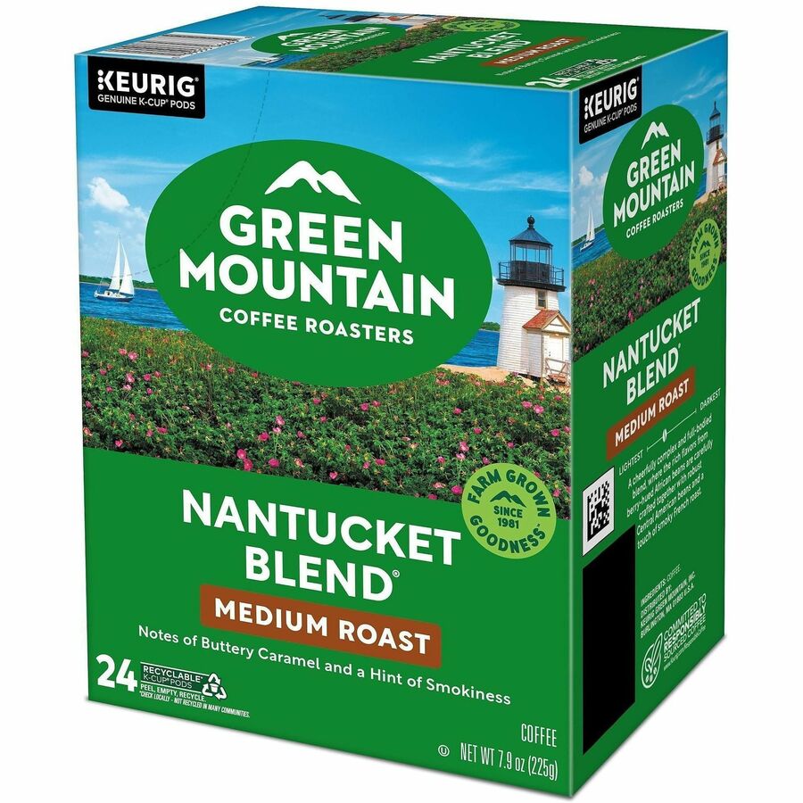 Green Mountain Coffee Roasters&reg; K-Cup Nantucket Blend Coffee - Compatible with Keurig Brewer - Regular - Medium - K-Cup - 24 / Box