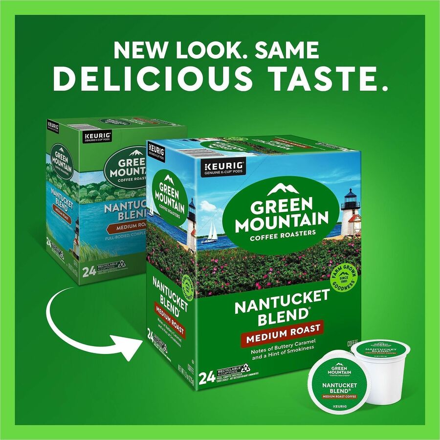 Green Mountain Coffee Roasters&reg; K-Cup Nantucket Blend Coffee - Compatible with Keurig Brewer - Regular - Medium - K-Cup - 24 / Box