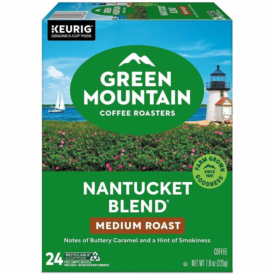 Green Mountain Coffee Roasters&reg; K-Cup Nantucket Blend Coffee - Compatible with Keurig Brewer - Regular - Medium - K-Cup - 24 / Box