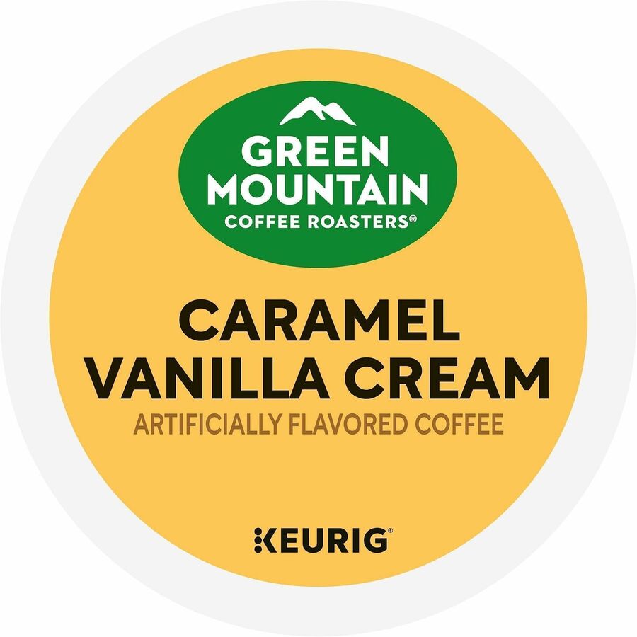 Green Mountain Coffee Roasters&reg; K-Cup Caramel Vanilla Cream Coffee - Compatible with Keurig Brewer - Regular - K-Cup - 24 / Box