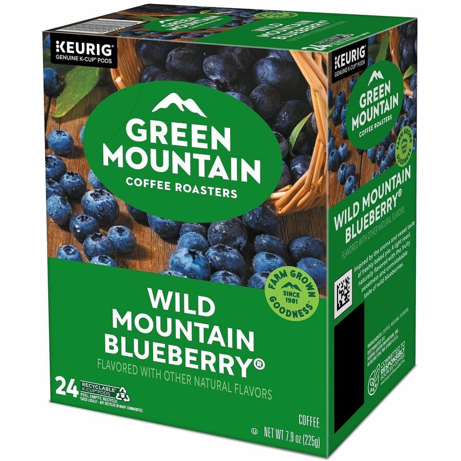 Green Mountain Coffee Roasters&reg; K-Cup Wild Mountain Blueberry Coffee - Compatible with Keurig Brewer - Regular - K-Cup - 24 / Box