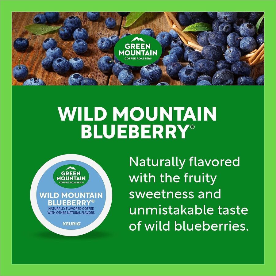 Green Mountain Coffee Roasters&reg; K-Cup Wild Mountain Blueberry Coffee - Compatible with Keurig Brewer - Regular - K-Cup - 24 / Box