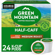 Green Mountain Coffee Roasters&reg; K-Cup Half-Caff Coffee - Compatible with Keurig Brewer - Medium - K-Cup - Half Caff - 24 / Box