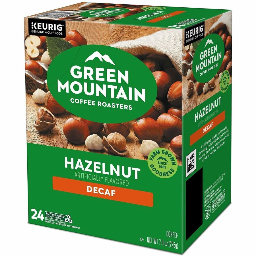 Compatible with Keurig Brewer - Light - K-Cup, Pod - Hazelnut, Decaf - Kosher - Decaffeinated - 24 / Box