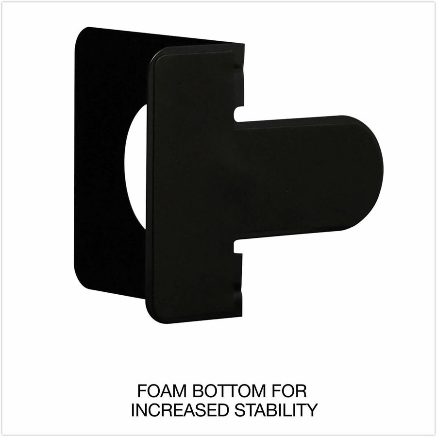 9" Height x 5.88" Width x 8.25" Depth - Non-skid Base, Rounded Corner - Enamel - Black - Steel, Metal - 1 Pair