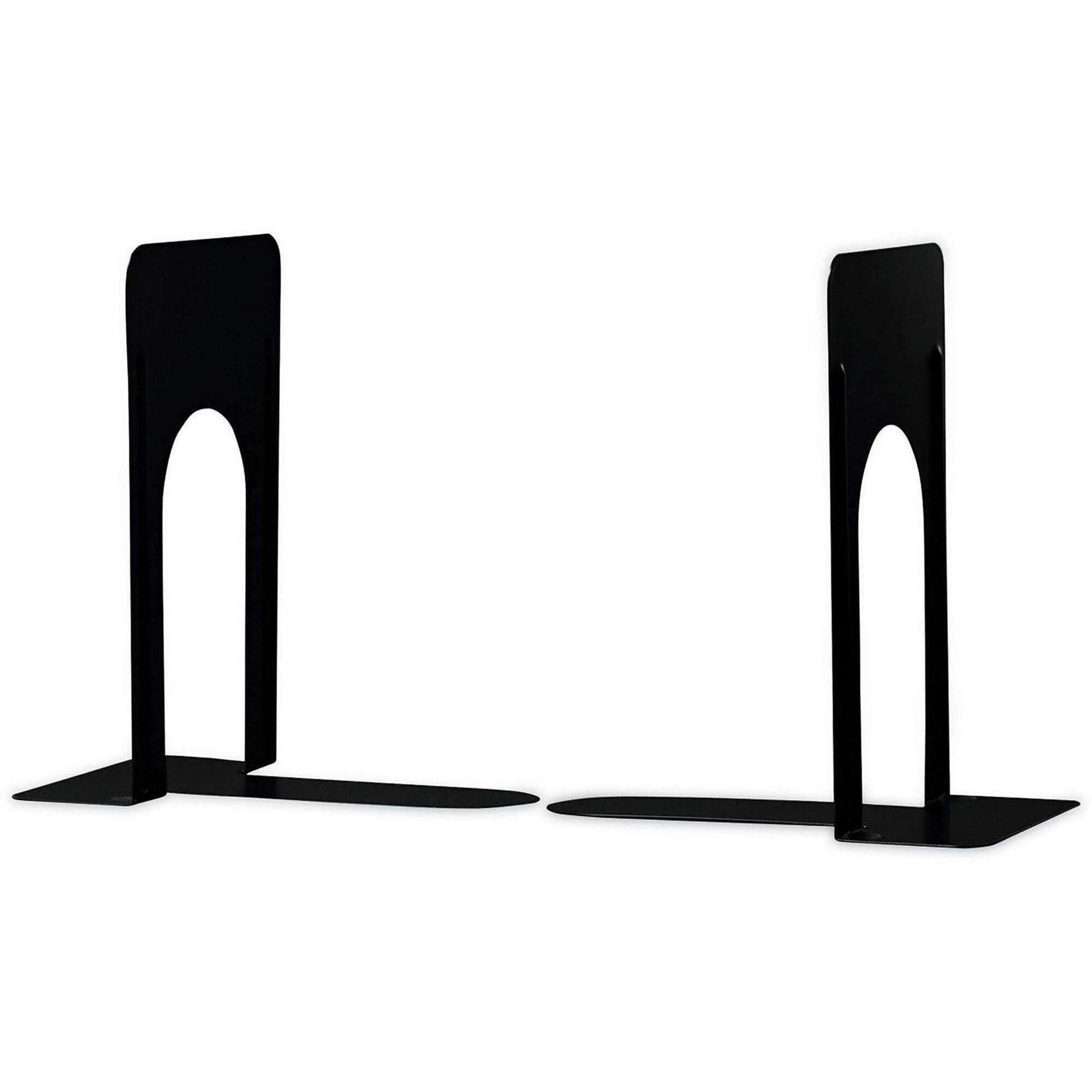 9" Height x 5.88" Width x 8.25" Depth - Non-skid Base, Rounded Corner - Enamel - Black - Steel, Metal - 1 Pair