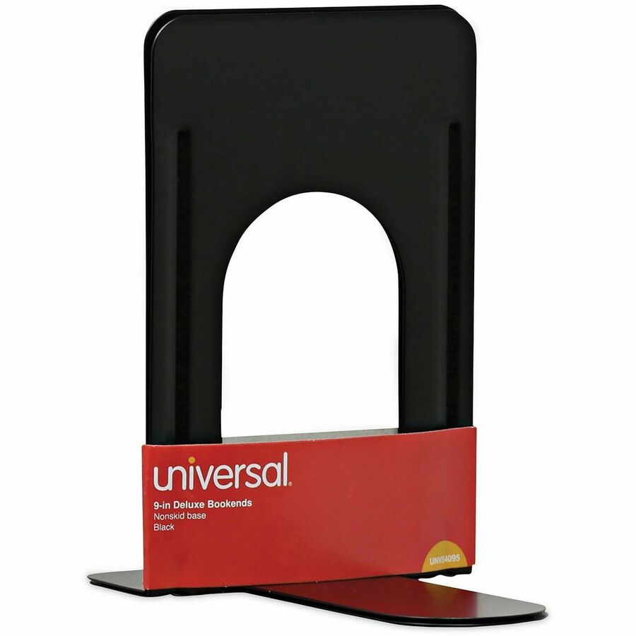 9" Height x 5.88" Width x 8.25" Depth - Non-skid Base, Rounded Corner - Enamel - Black - Steel, Metal - 1 Pair