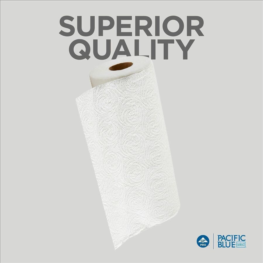 2 Ply - 11" Width x 8.80" Length - 100 Sheets/Roll - 4.80" Roll Diameter - 1 5/8" Core - White - Paper - 1 Roll