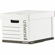 Universal Storage Case - Internal Dimensions: 12" Width x 15" Depth x 10.25" Height - Media Size Supported: Letter, Legal - Lift-off Closure - Heavy Duty - Stackable - Corrugated Fiberboard - White - For Box File - 12 / Carton