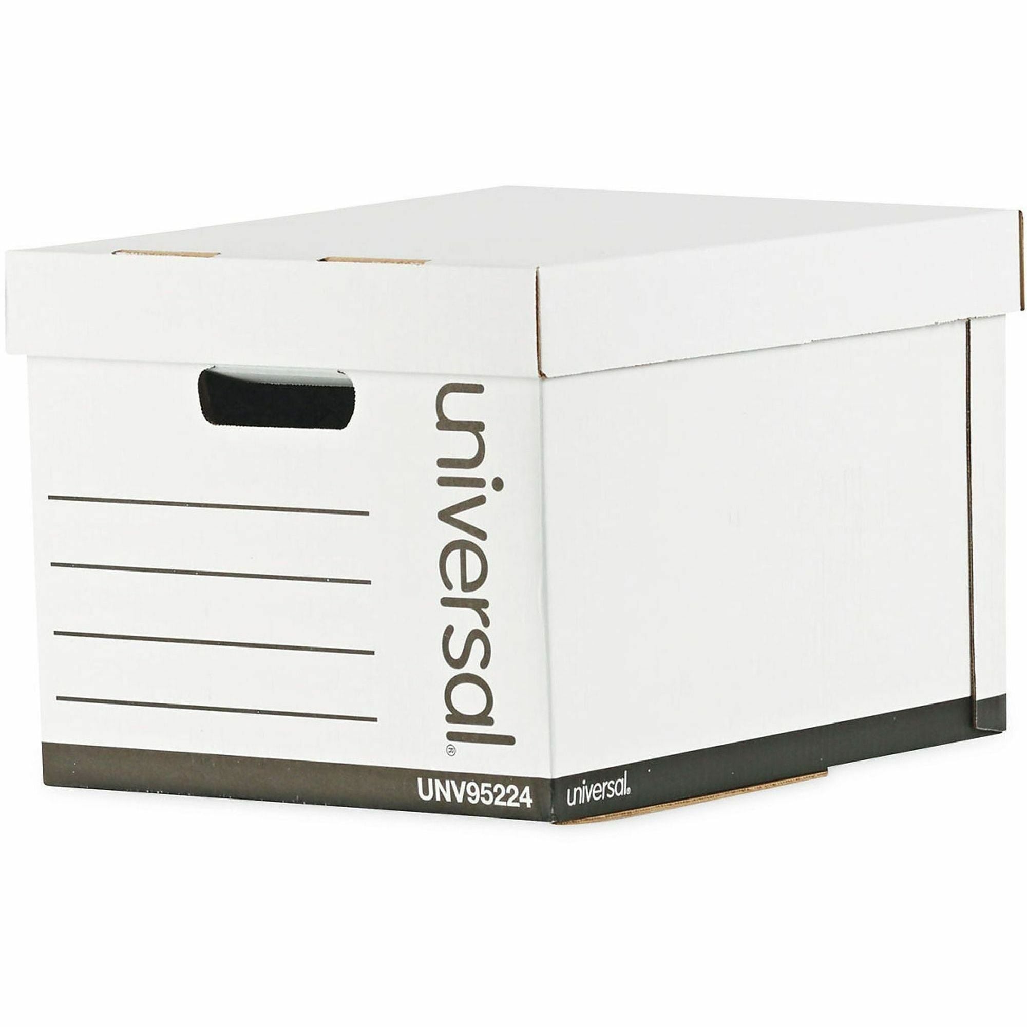 Universal Storage Case - Internal Dimensions: 12" Width x 15" Depth x 10.25" Height - Media Size Supported: Letter, Legal - Lift-off Closure - Heavy Duty - Stackable - Corrugated Fiberboard - White - For Box File - 12 / Carton