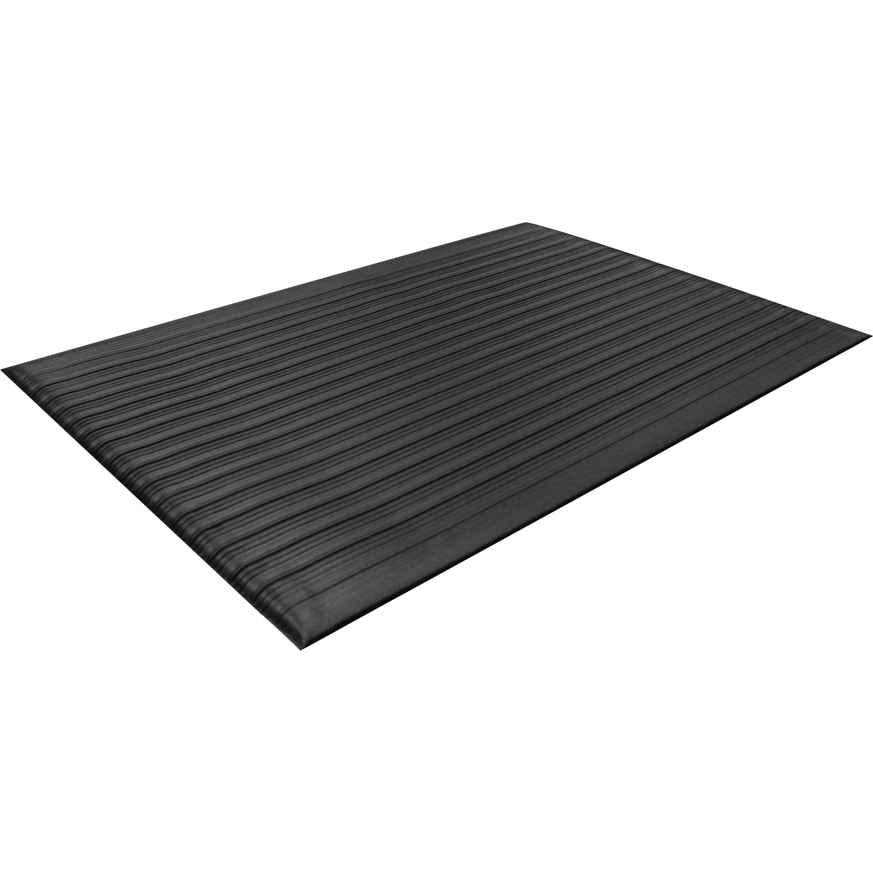 Guardian Floor Protection Air Step Antifatigue Mats - Indoor - 24" Length x 36" Width x 0.370" Thickness - Polycarbonate - Black - 1 Each