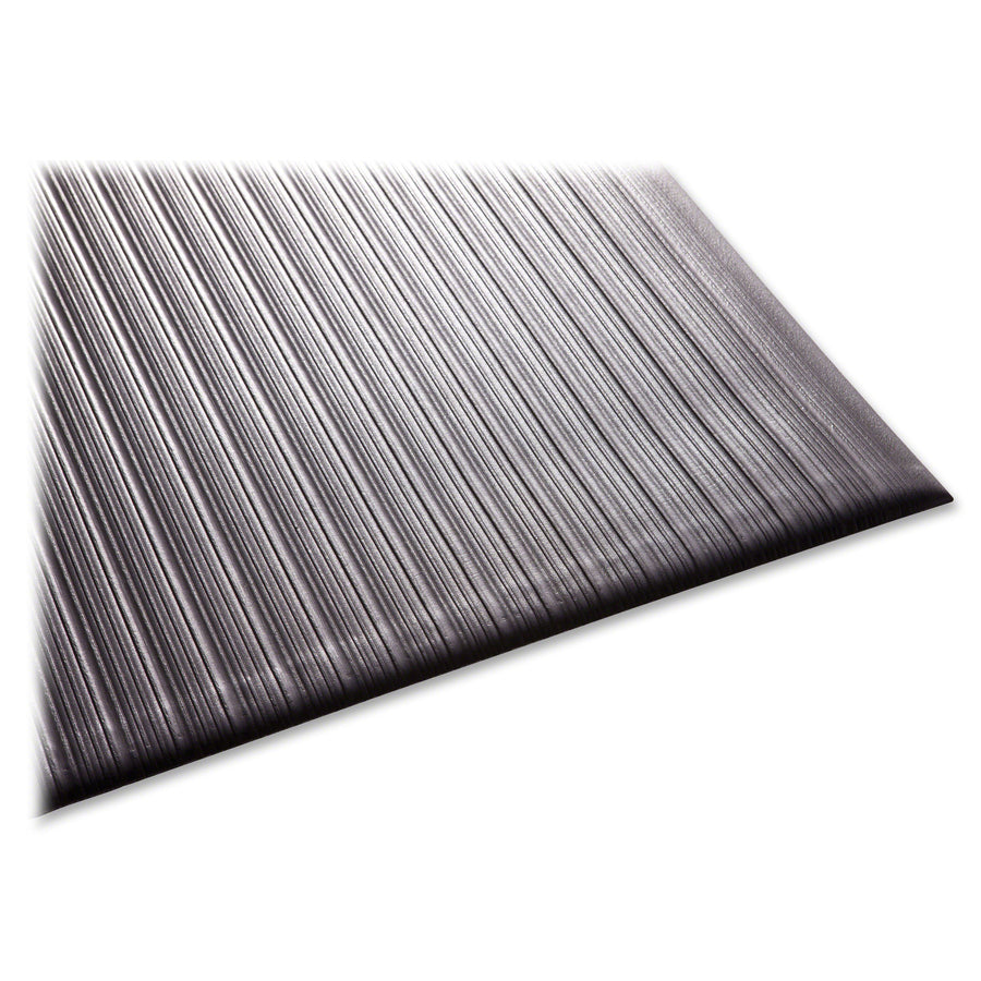 Guardian Floor Protection Air Step Antifatigue Mats - Indoor - 24" Length x 36" Width x 0.370" Thickness - Polycarbonate - Black - 1 Each