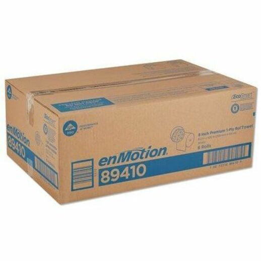 1 Ply - 8.25" Width x 425 ft Length - White - 6 Roll