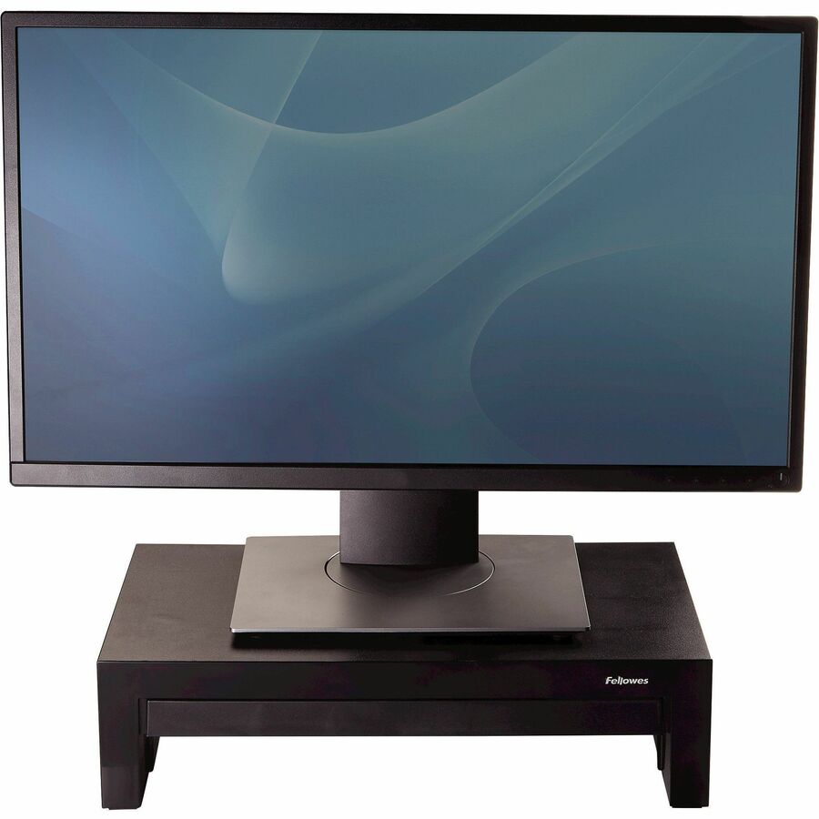 Up to 21" Screen Support - 40 lb Load Capacity - 4.38" Height x 16" Width x 9.38" Depth - Desktop - Black, Pearl - Rubber Feet, Storage Tray, Non-skid Feet, Comfortable, Scratch Resistant, Scuff Resistant
