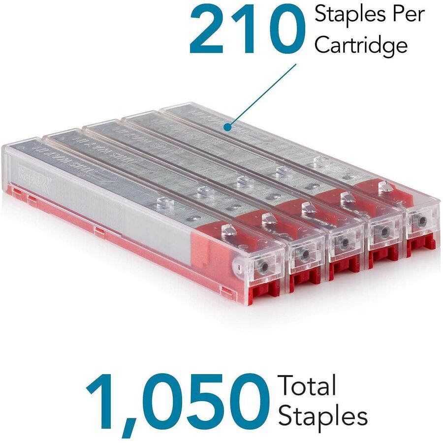 Heavy Duty - 29/64" Leg - Holds 80 Sheet(s) - Red - 1050 / Box