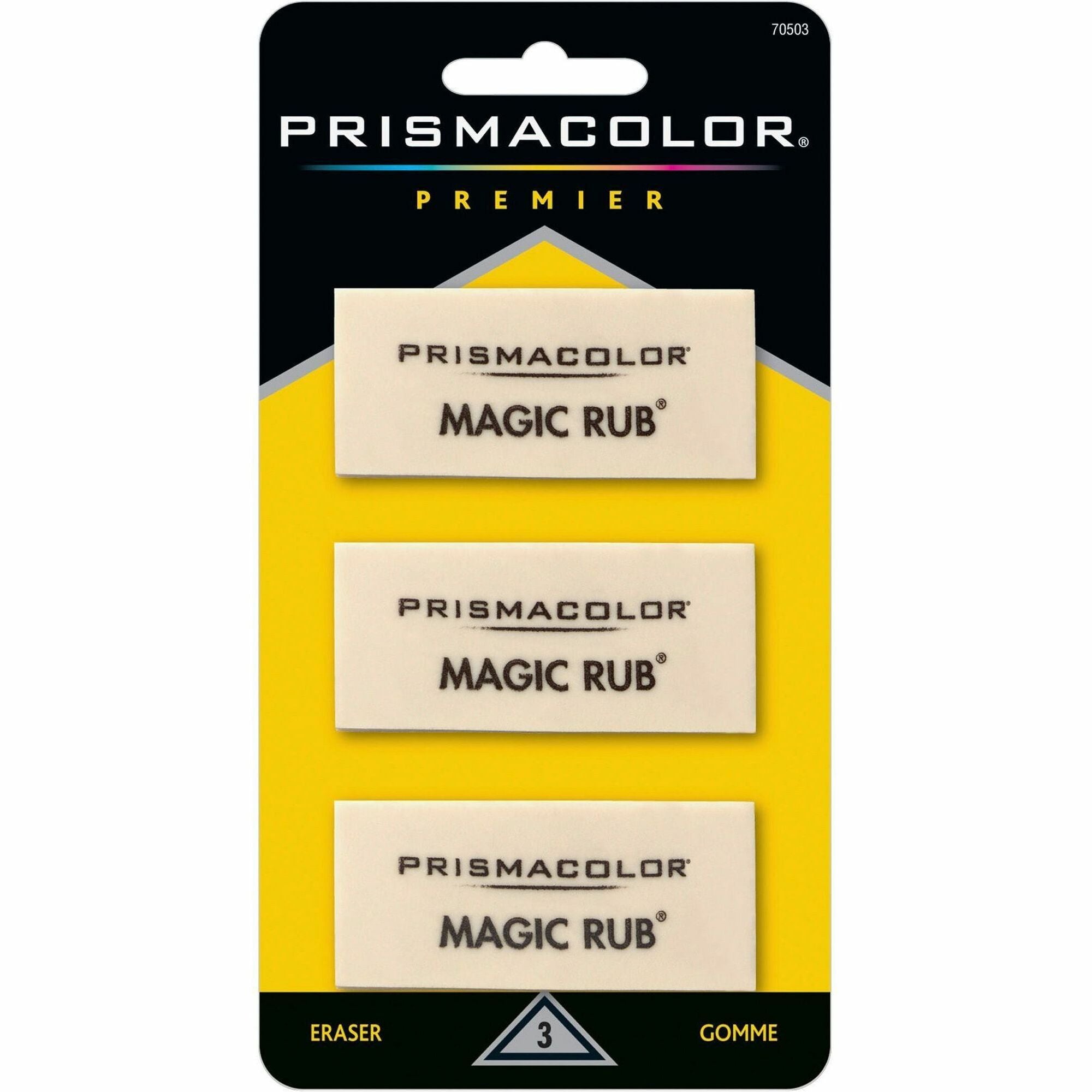 Prismacolor Magic Rub Eraser - White - Vinyl - 1" Width x 2.3" Height x 0.4" Depth - 1 Pack - Non-marring, Non-smudge, Smear Resistant