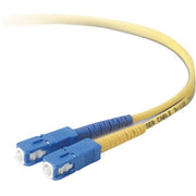 Belkin Fiber Optic Duplex Patch Cable - 49.21 ft Fiber Optic Network Cable - First End: 2 x SC Network - Male - Second End: 2 x SC Network - Male - Patch Cable - 9/125 &micro;m - Yellow - 1 Each