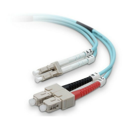 Belkin Fiber Optic Cable; 10GB Aqua Multimode LC/SC Duplex MMF, 50/125