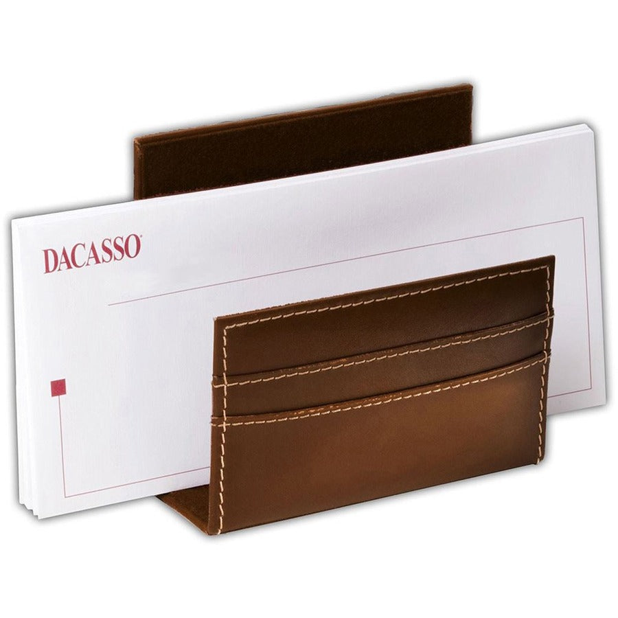 Dacasso Rustic Leather Desk Set, Seven-Piece, 1 Each