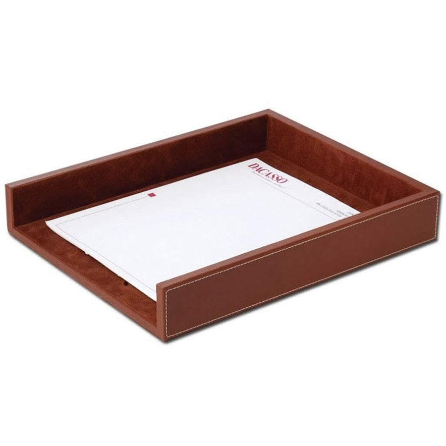 Dacasso Rustic Leather Desk Set, Seven-Piece, 1 Each